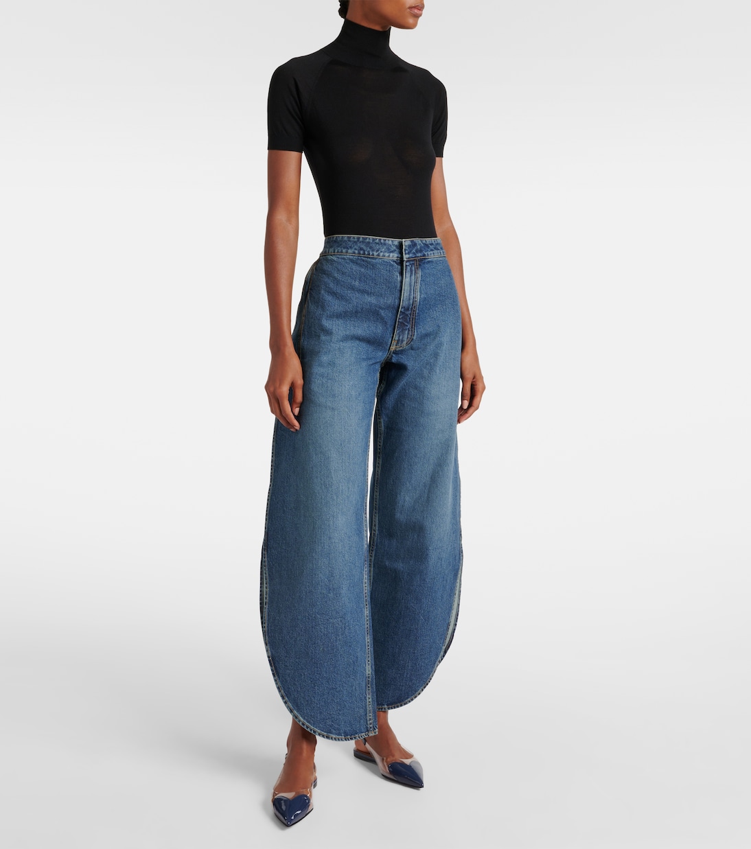 Le Cœur patent leather and PU slingback flats | Alaïa