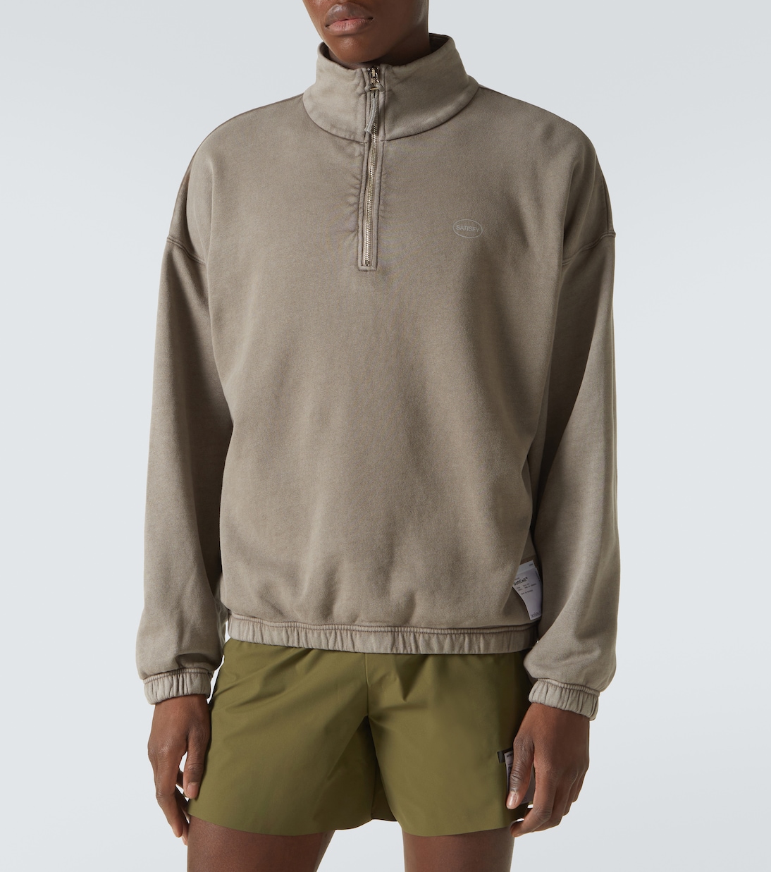 Sudadera SoftCell de algodón con media cremallera | Satisfy