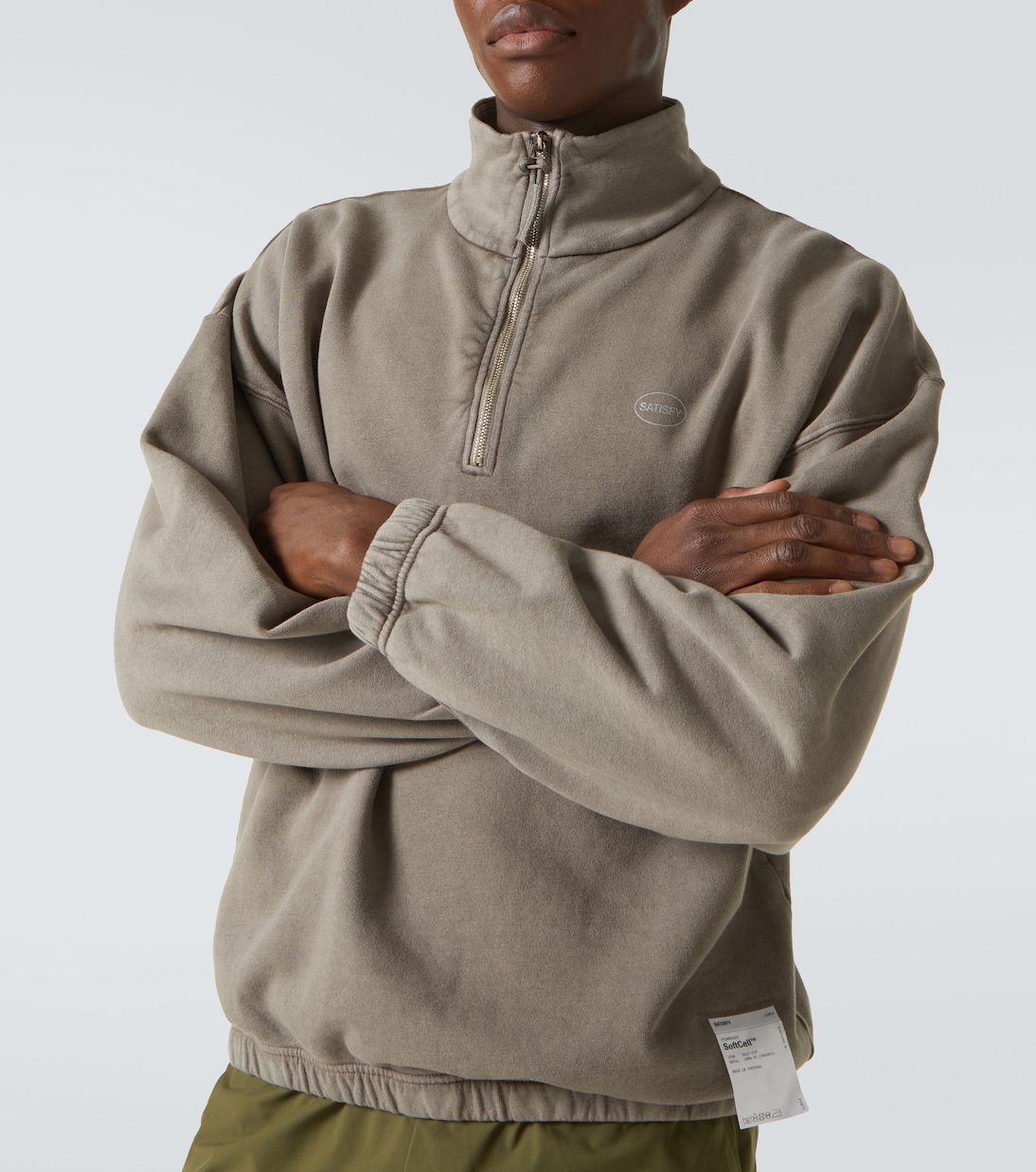 Sudadera SoftCell de algodón con media cremallera | Satisfy
