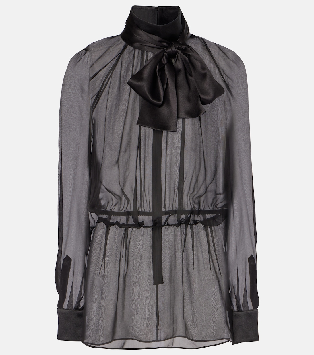 Blusa in chiffon di seta con fiocco | Dolce&Gabbana
