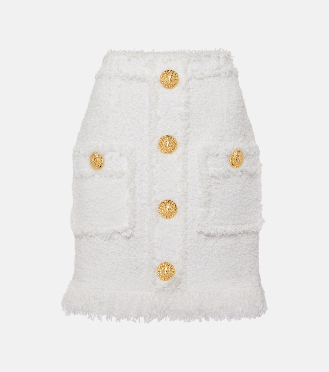 Minifalda de tweed con flecos | Balmain