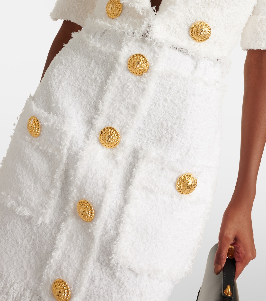 Minifalda de tweed con flecos | Balmain