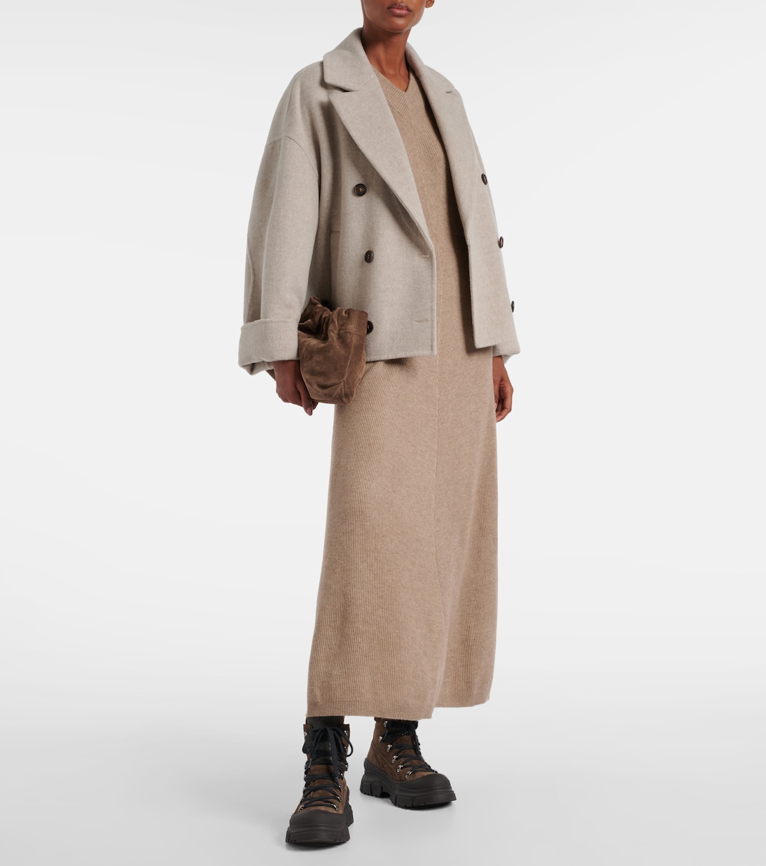 Vestido midi de cachemir | Brunello Cucinelli
