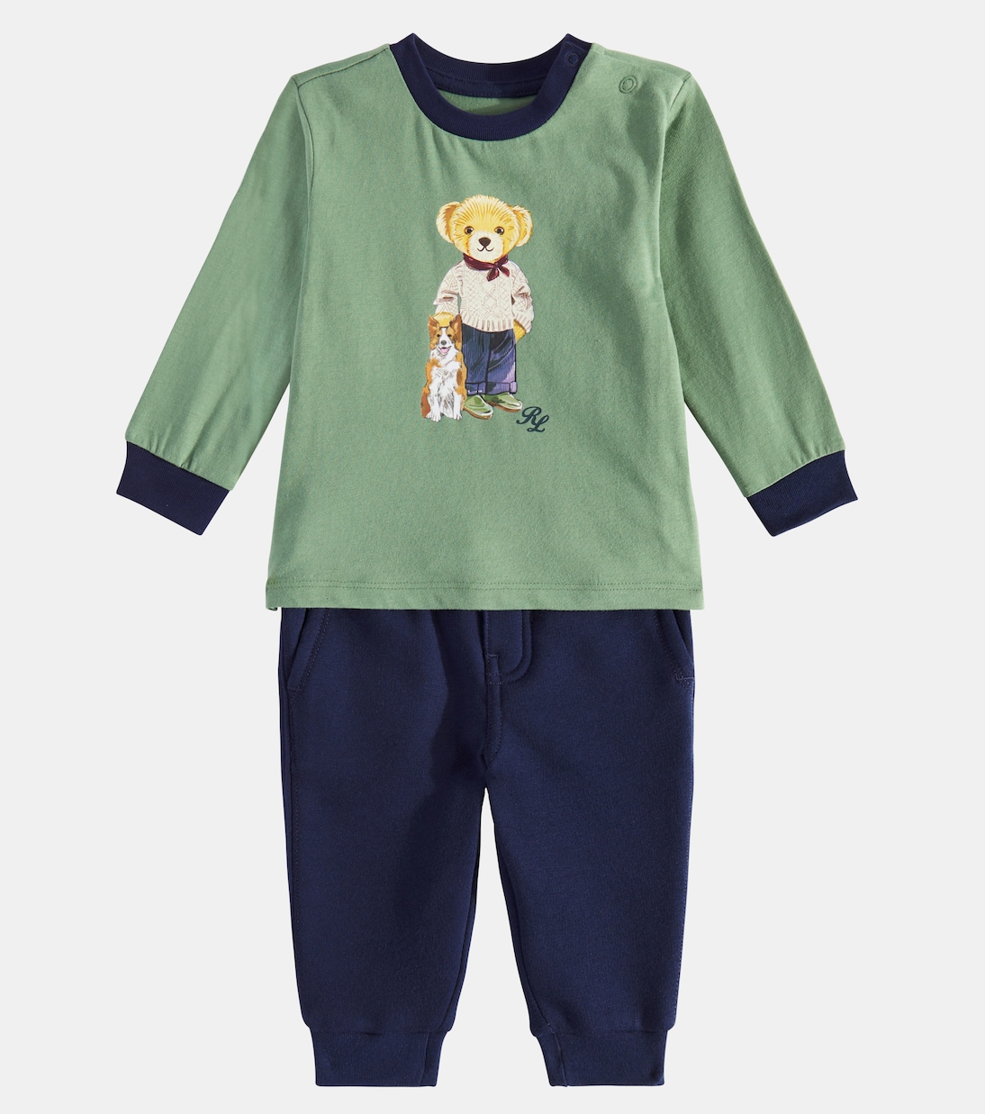 Baby Polo Bear sweatshirt and sweatpants set | Polo Ralph Lauren Kids