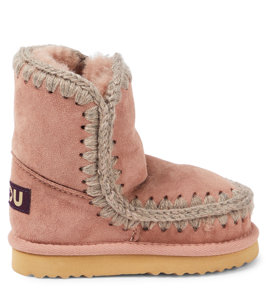 Stivaletti in suede con shearling | Mou Kids