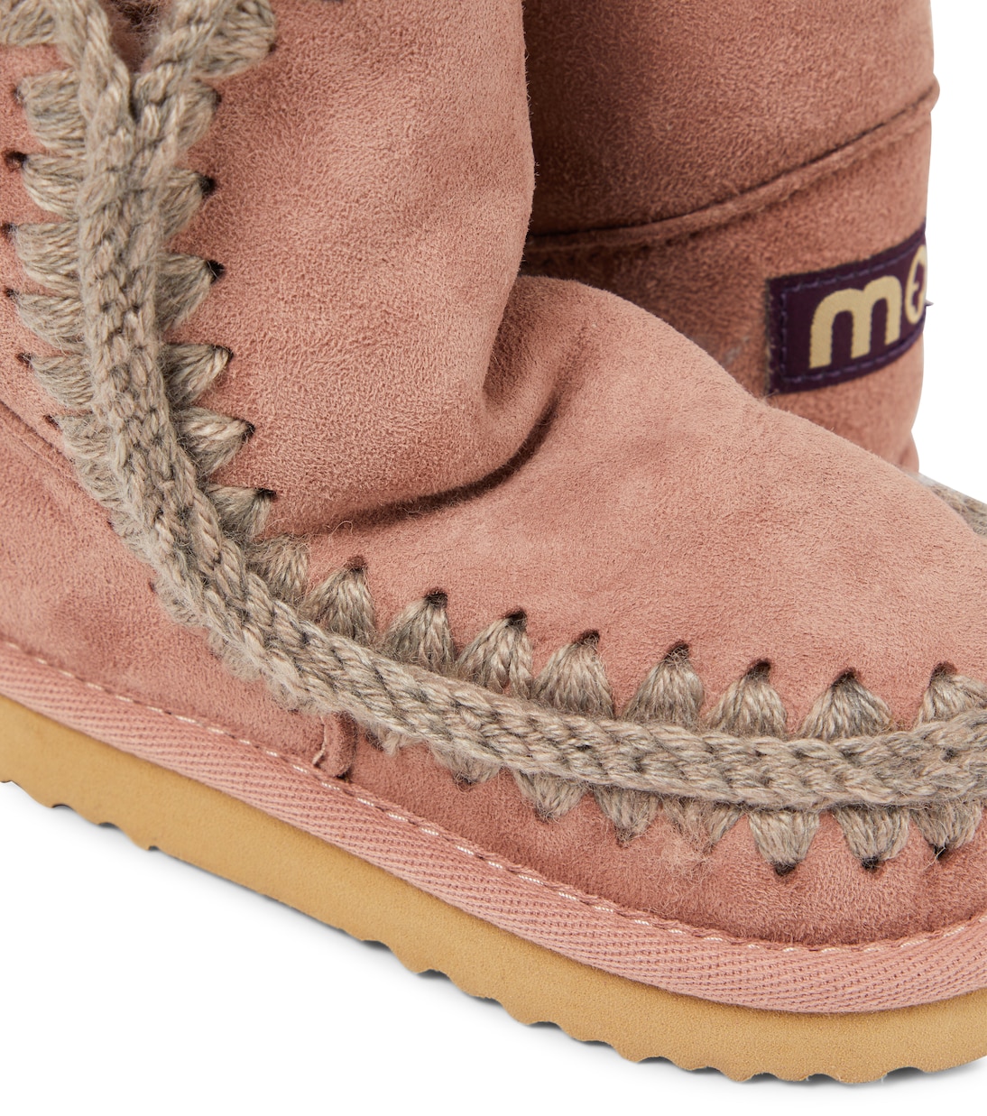 Stivaletti in suede con shearling | Mou Kids