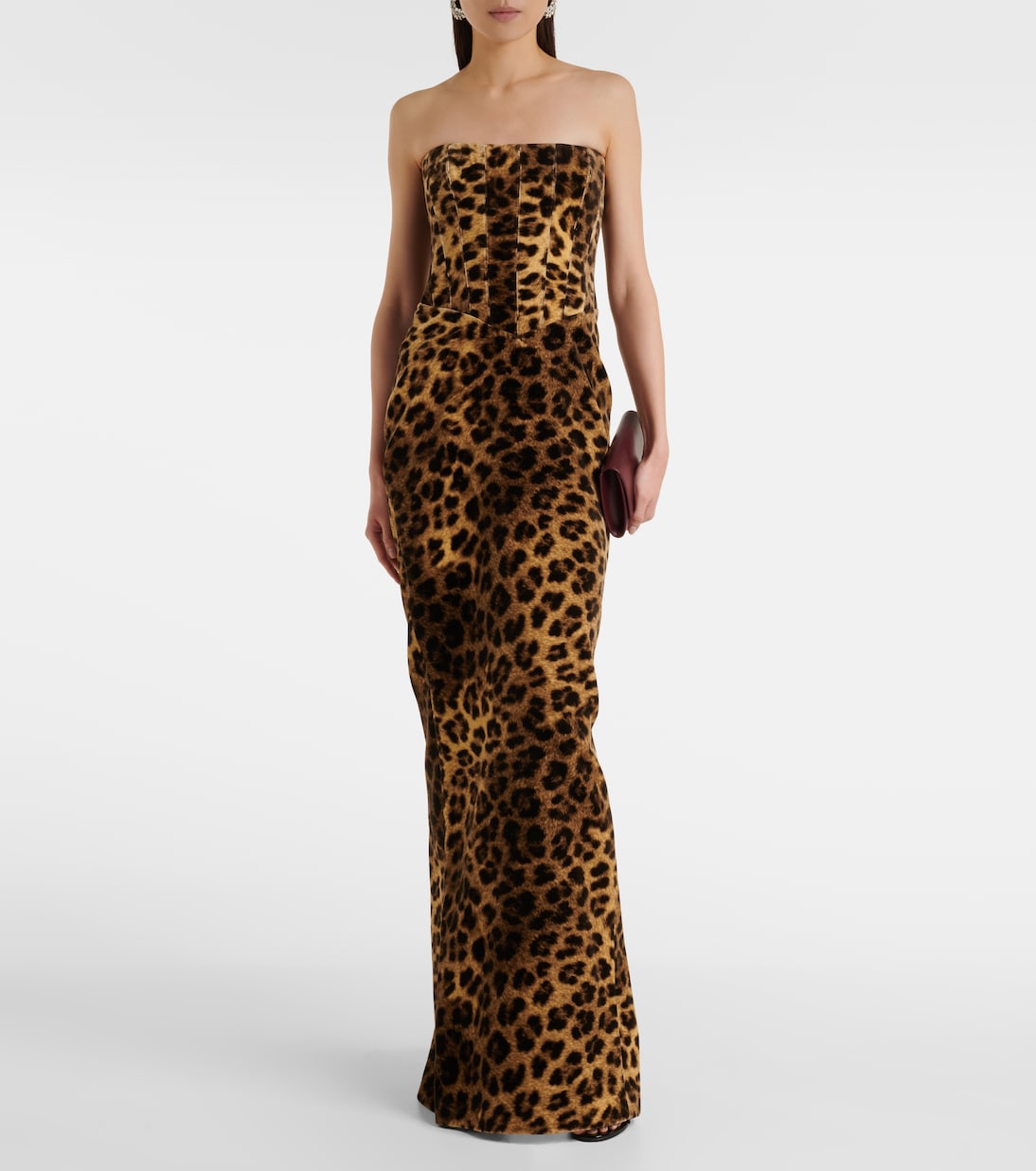 Ambra leopard-print cotton corset gown | The New Arrivals Ilkyaz Ozel