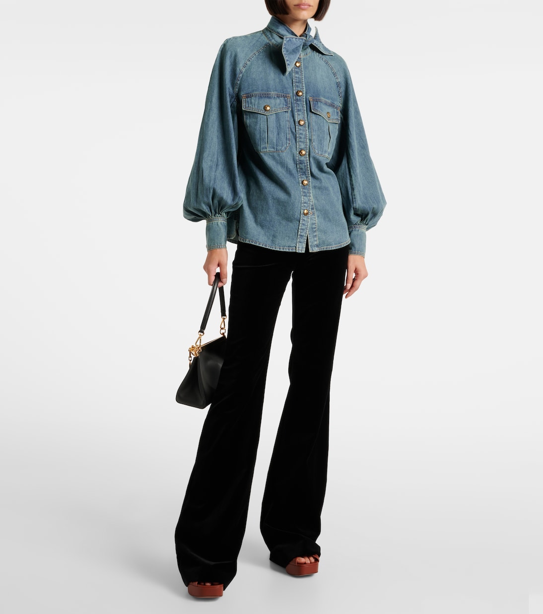 Chemise Illustration Raglan en jean | Zimmermann