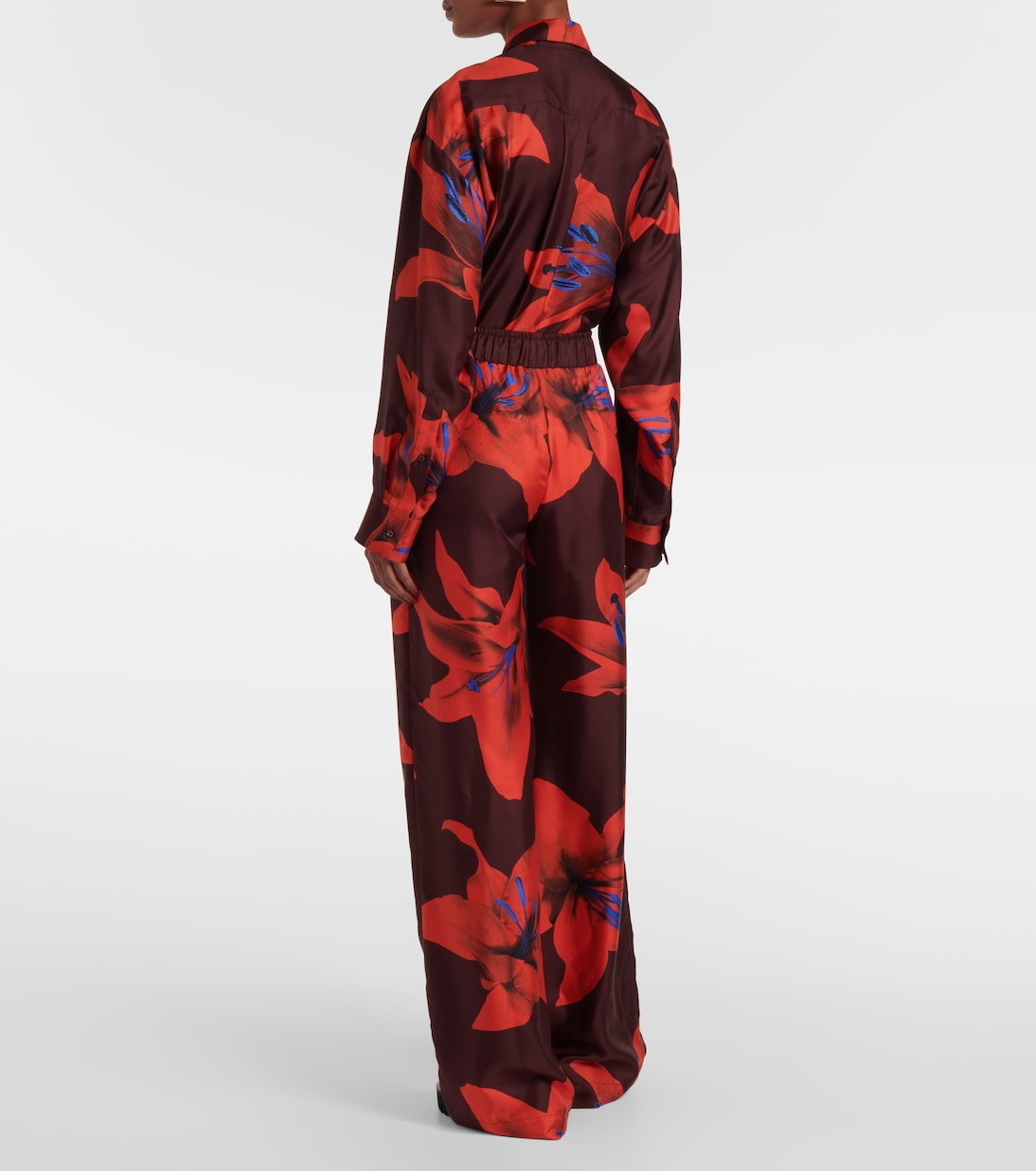 Pantaloni a gamba larga in seta  | McQueen