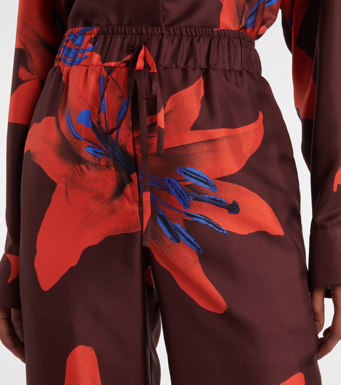 Pantaloni a gamba larga in seta  | McQueen