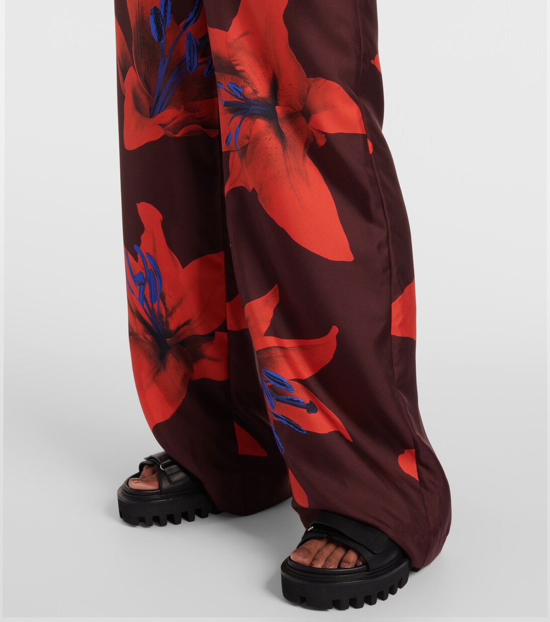 Pantaloni a gamba larga in seta  | McQueen