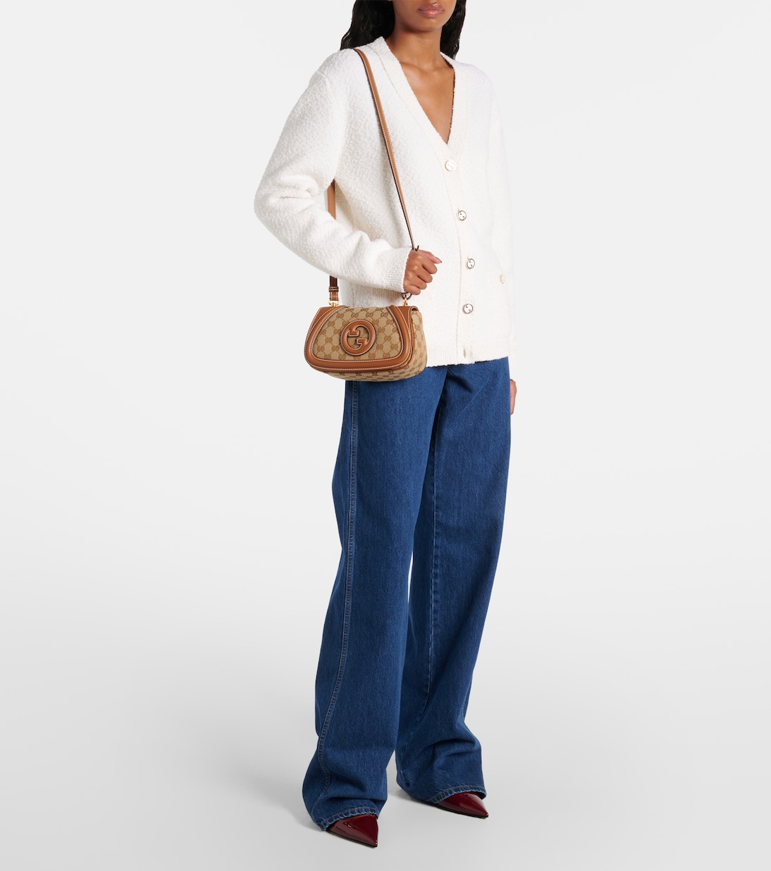 Borsa a spalla Blondie Mini in canvas GG | Gucci