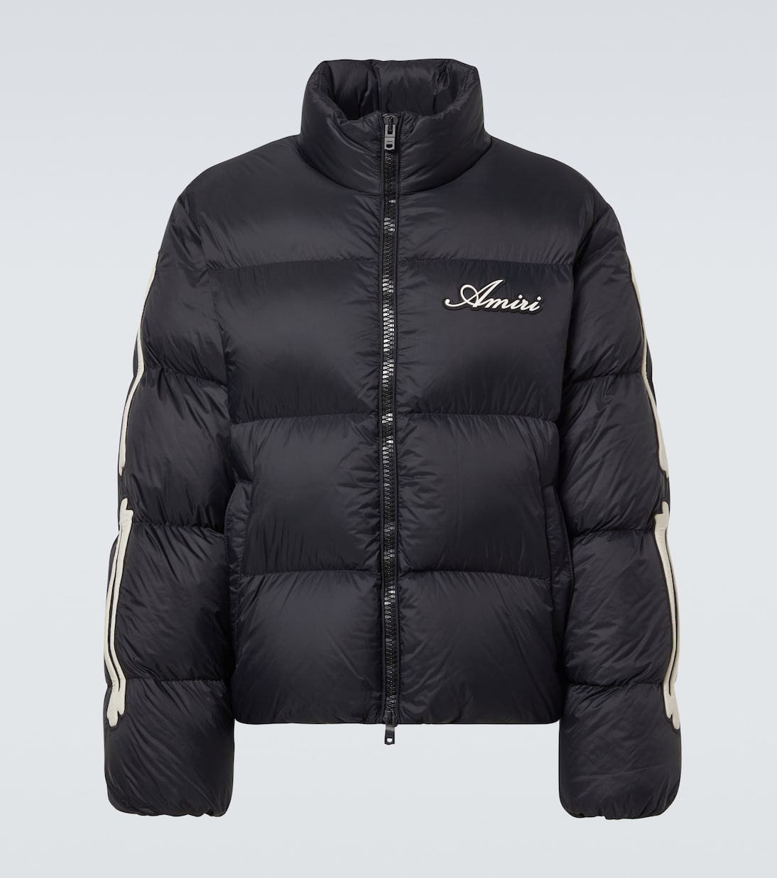 Bones logo patch-appliqué down jacket | Amiri