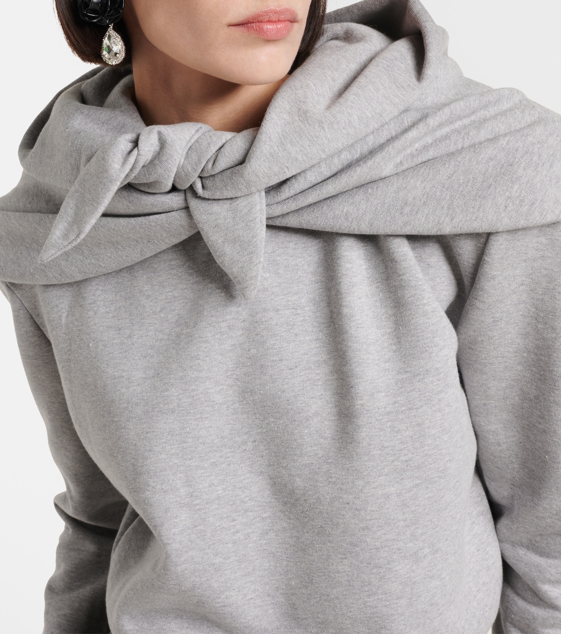 Top de mezcla de algodón con capucha | Magda Butrym