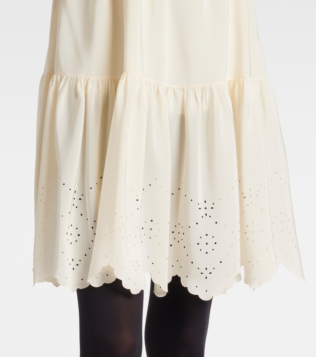 Lace-trimmed silk minidress | Chloé