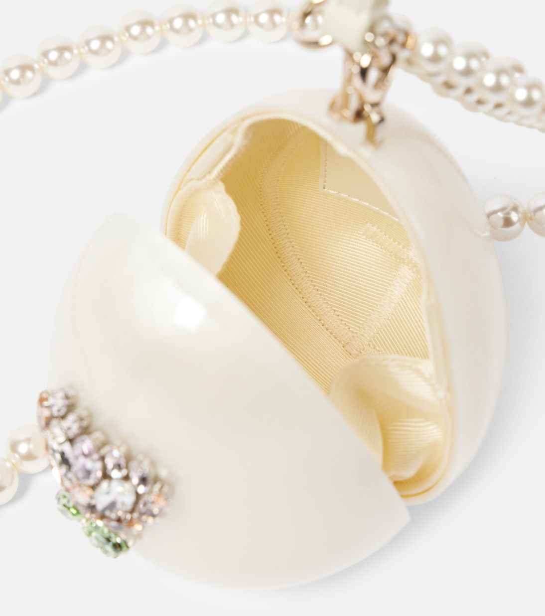 Clutch Egg Micro mit Kristallen und Zierperlen | Simone Rocha