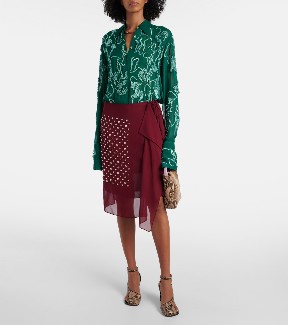 Camicia semitrasparente con paillettes | Dries Van Noten