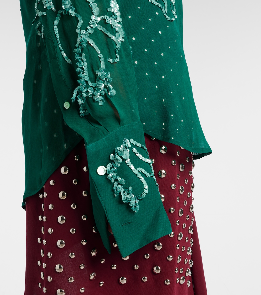 Camicia semitrasparente con paillettes | Dries Van Noten