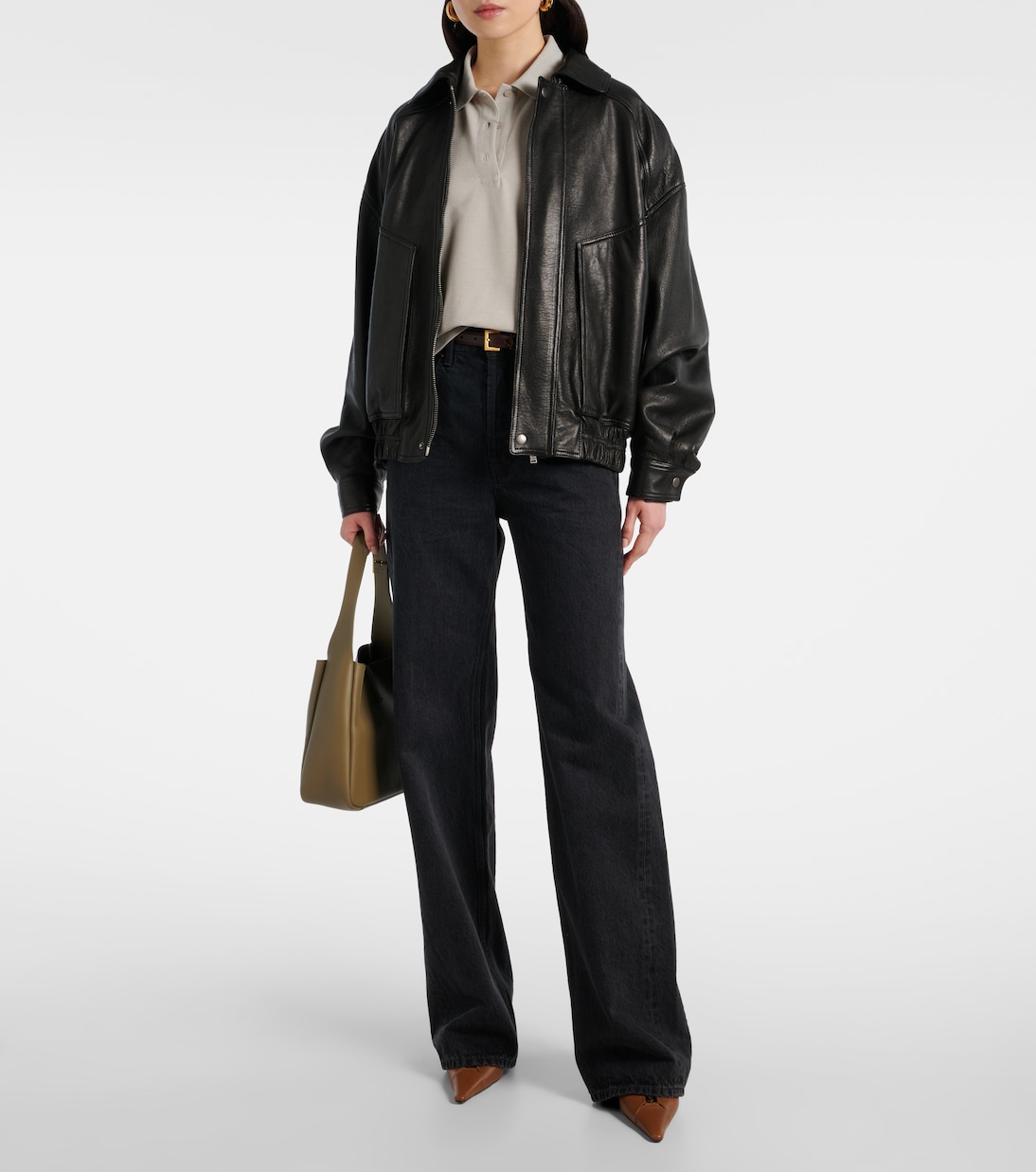 Polo Cassandre in piqué di misto cotone | Saint Laurent