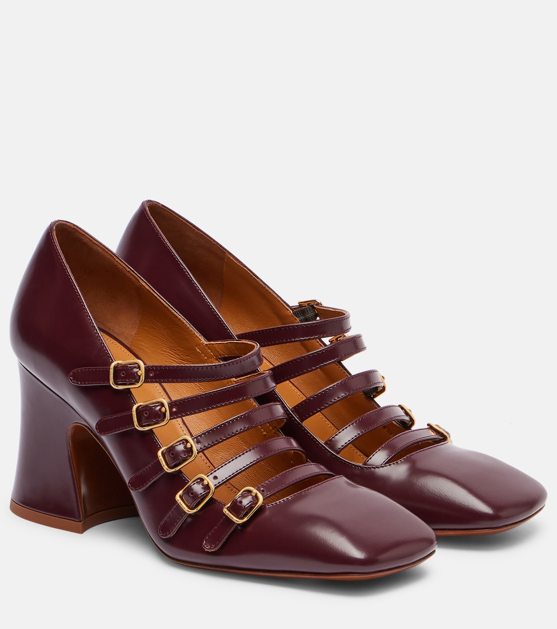 Janis 80 leather Mary Jane pumps | Chloé