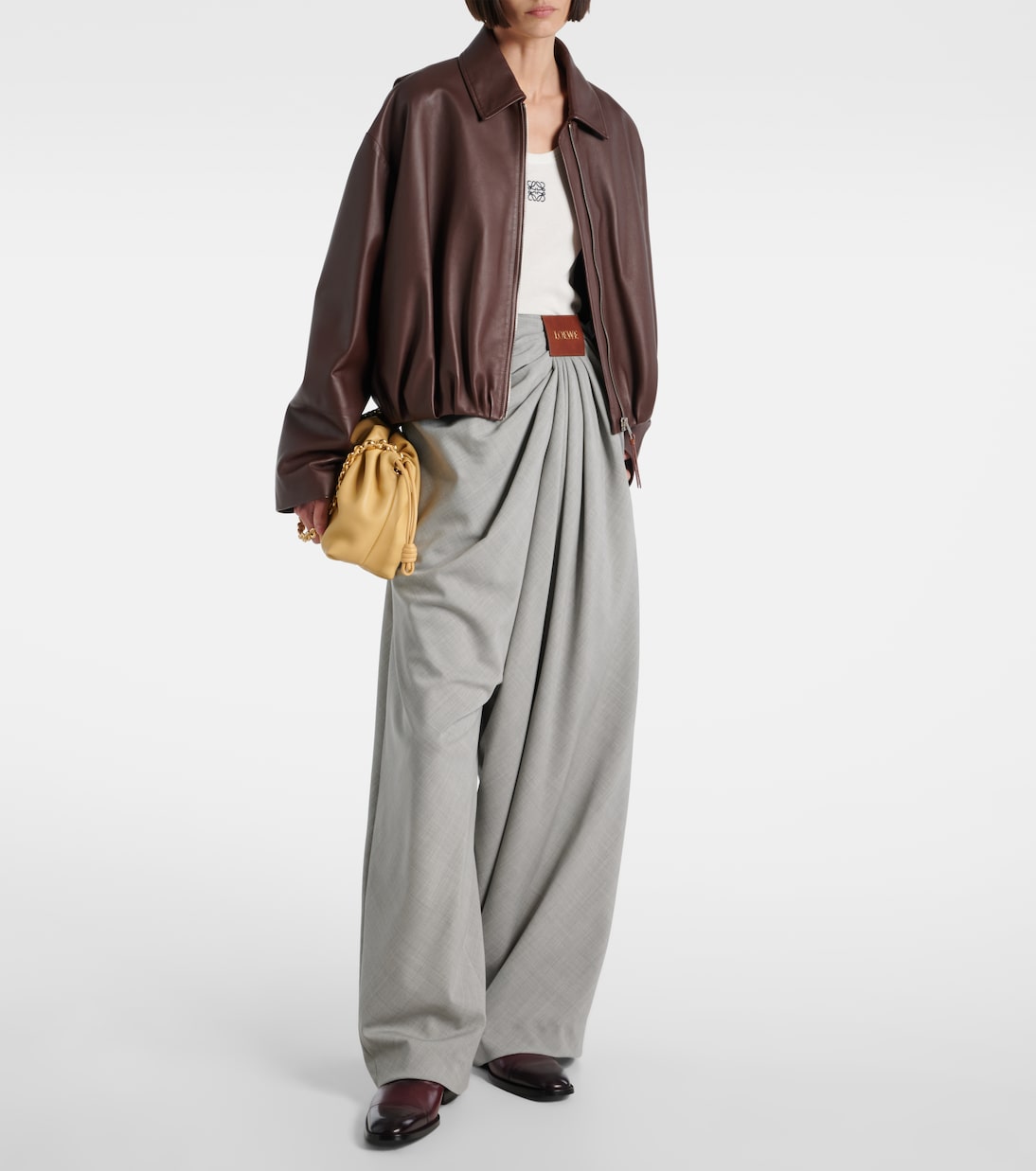 Weite Hose aus Wolle | Loewe