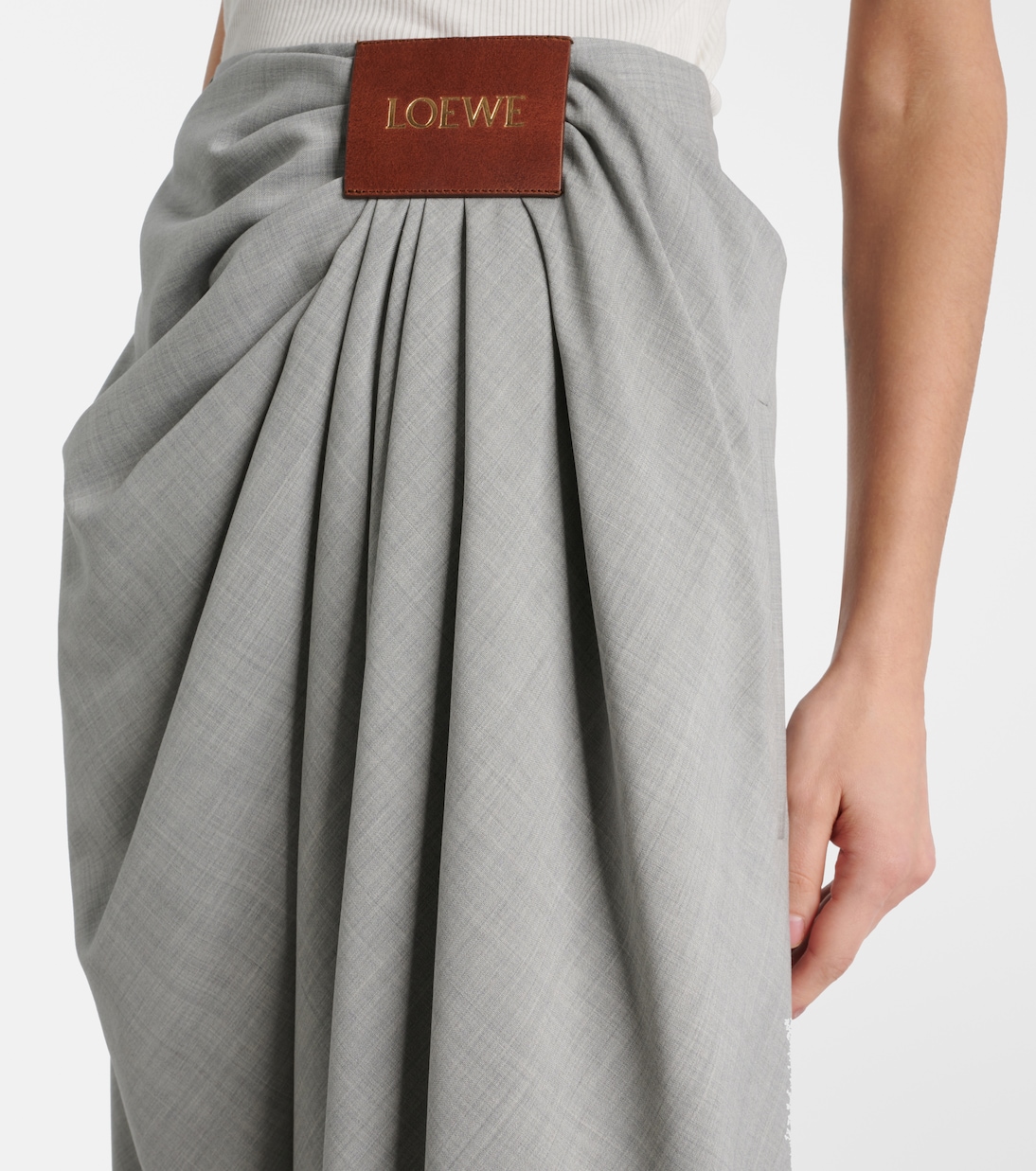 Weite Hose aus Wolle | Loewe