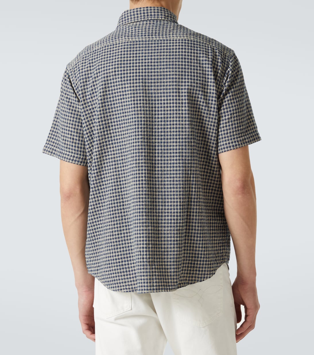 Camisa de algodón y lino a cuadros | RRL
