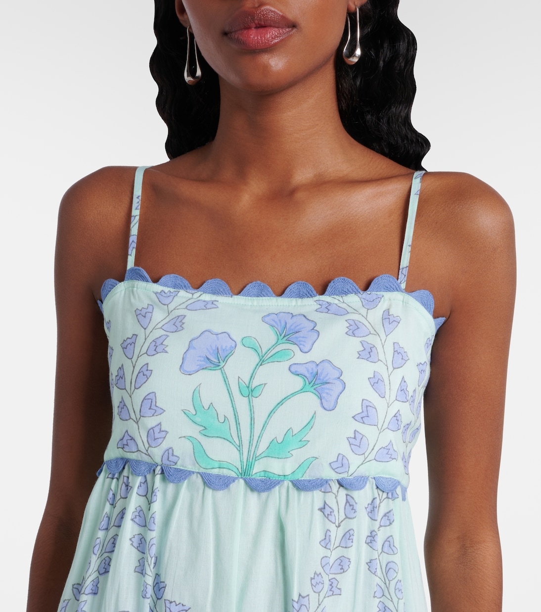 Abito midi in cotone con stampa floreale | Juliet Dunn