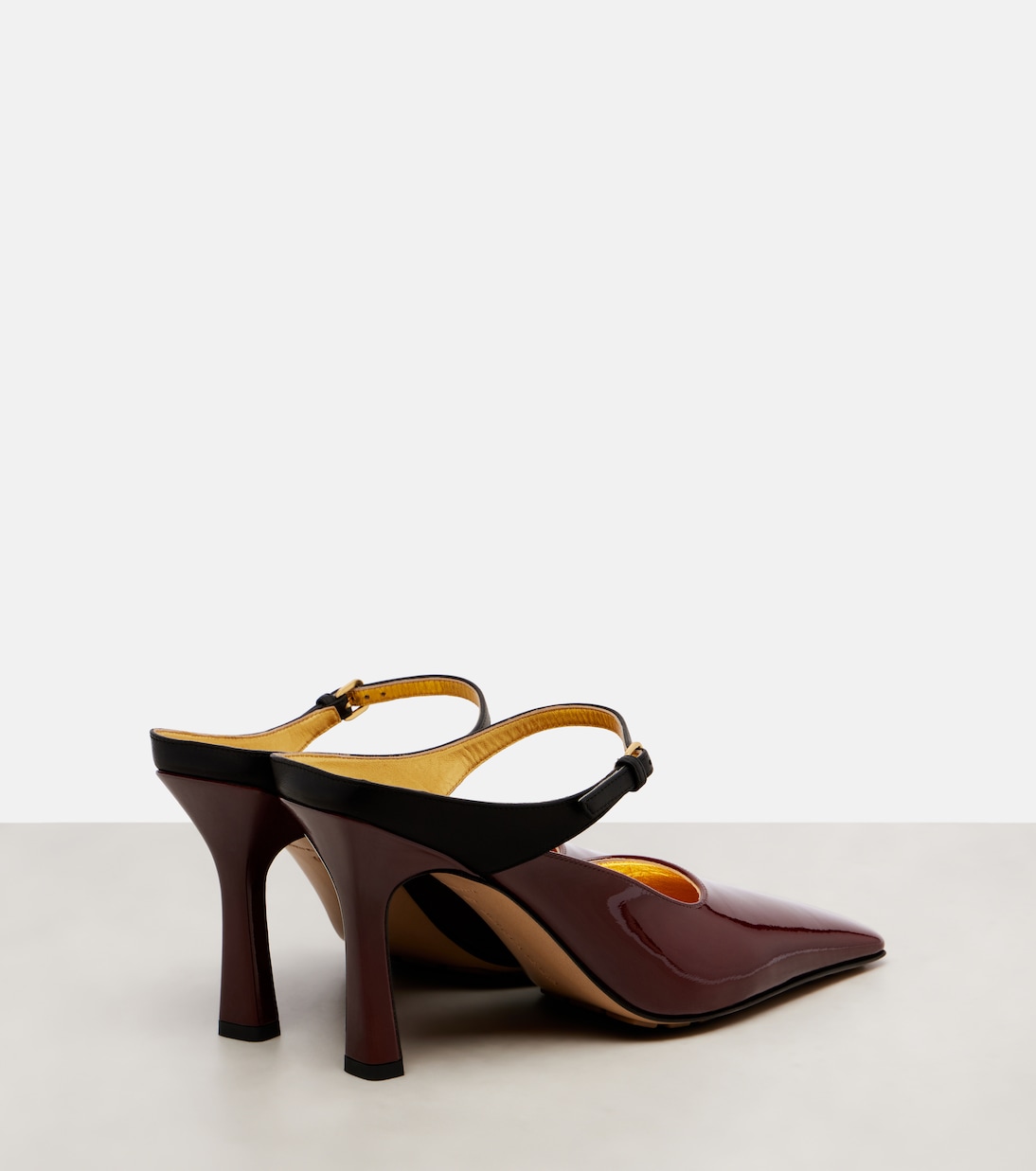 Strappy 95 patent leather Mary Jane pumps | Bottega Veneta