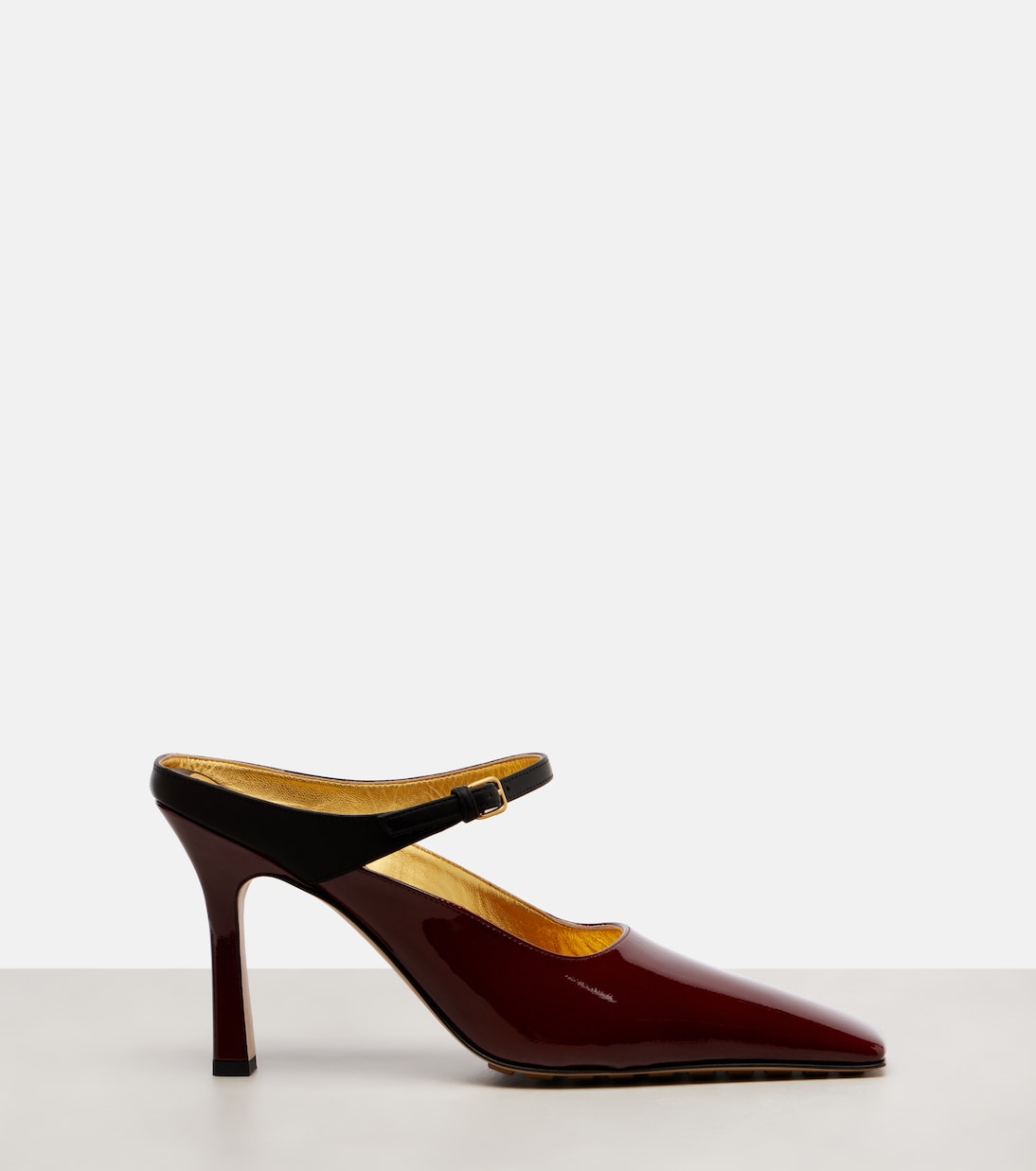 Strappy 95 patent leather Mary Jane pumps | Bottega Veneta