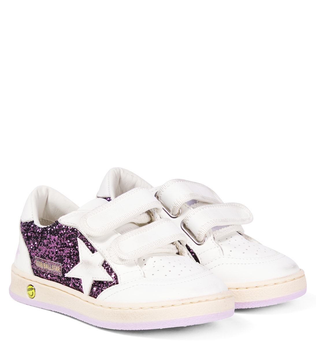 Sneakers Ball Star aus Leder mit Glitter | Golden Goose Kids