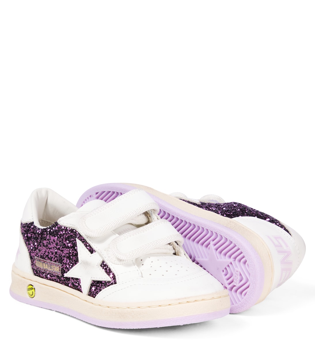 Sneakers Ball Star aus Leder mit Glitter | Golden Goose Kids