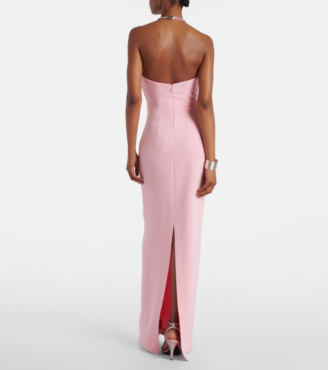 Vestido de fiesta Riva con cuello escote halter | Solace London