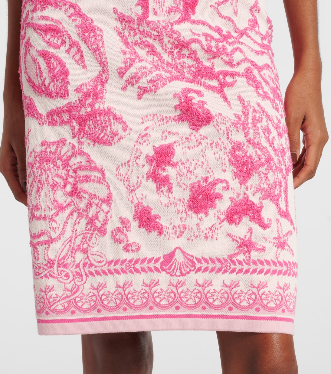 Minikleid Underwater Barocco aus Jacquard-Strick | Versace