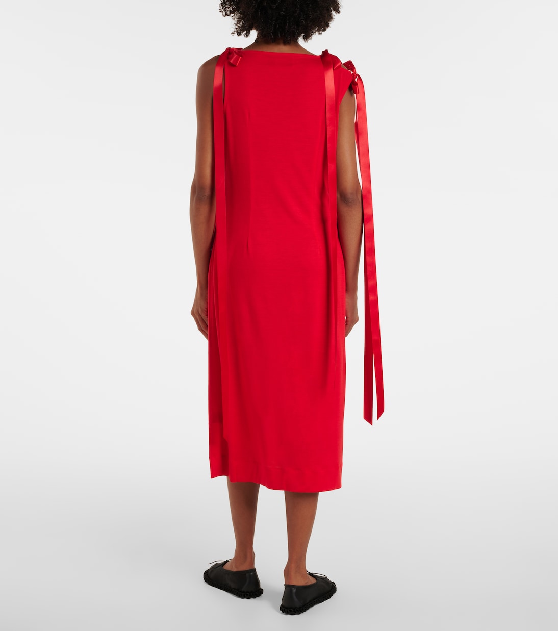Bow-detail jersey midi dress | Simone Rocha
