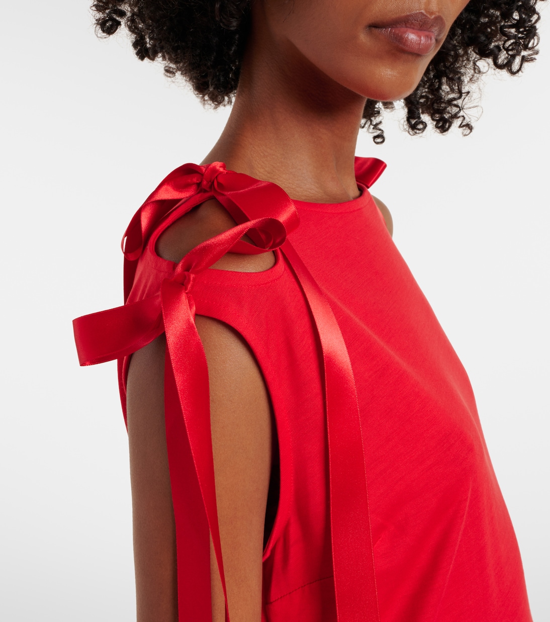 Bow-detail jersey midi dress | Simone Rocha