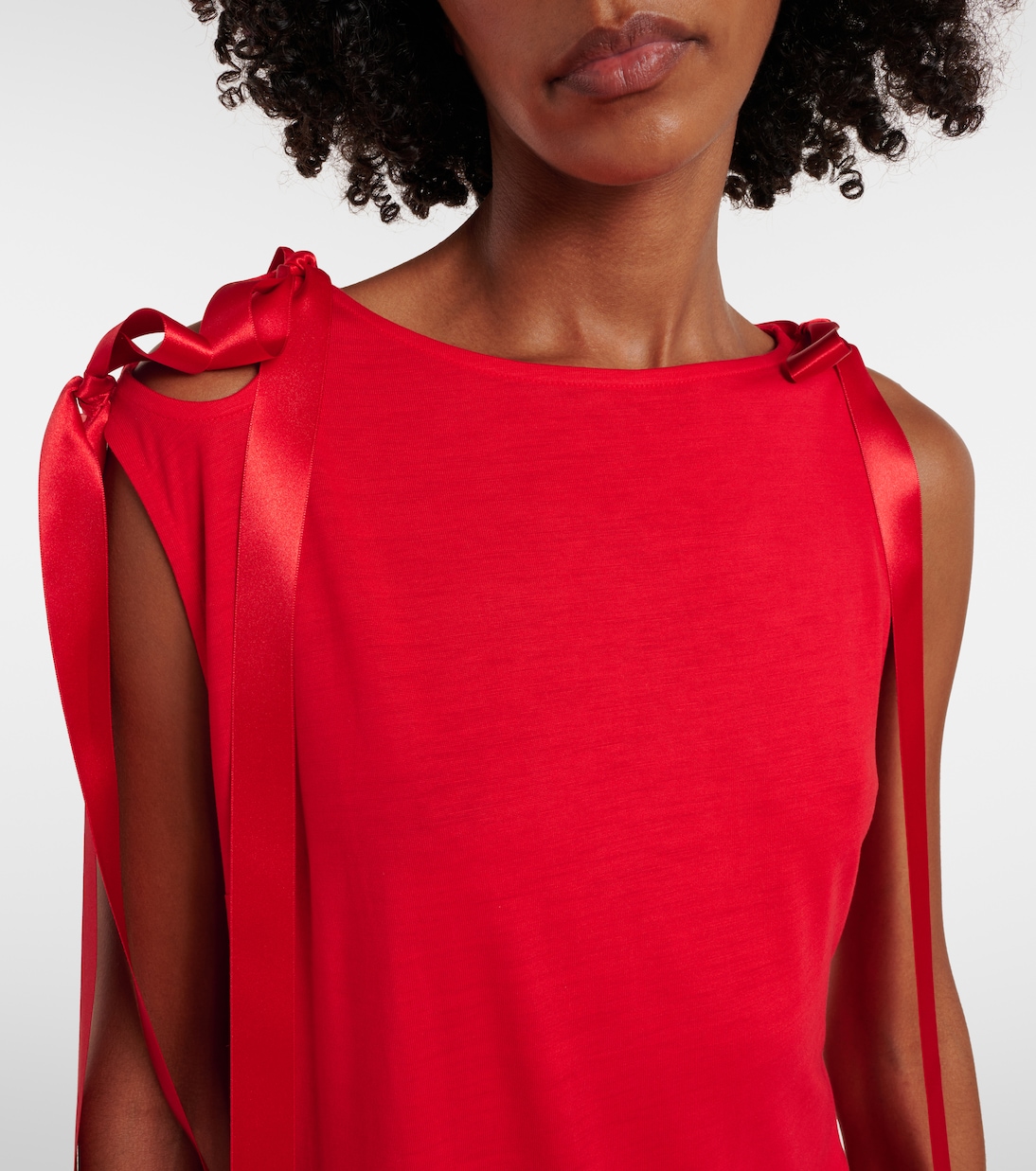 Bow-detail jersey midi dress | Simone Rocha