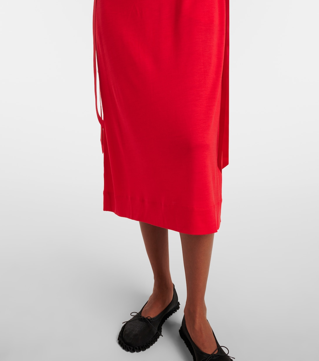 Bow-detail jersey midi dress | Simone Rocha