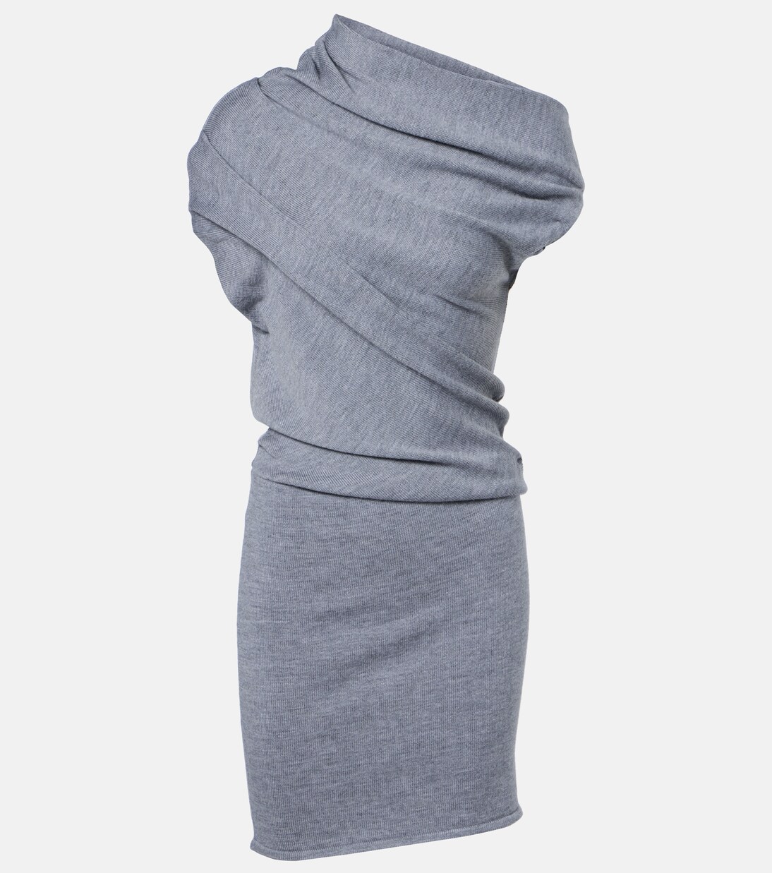 Mabel one-shoulder wool minidress | Staud