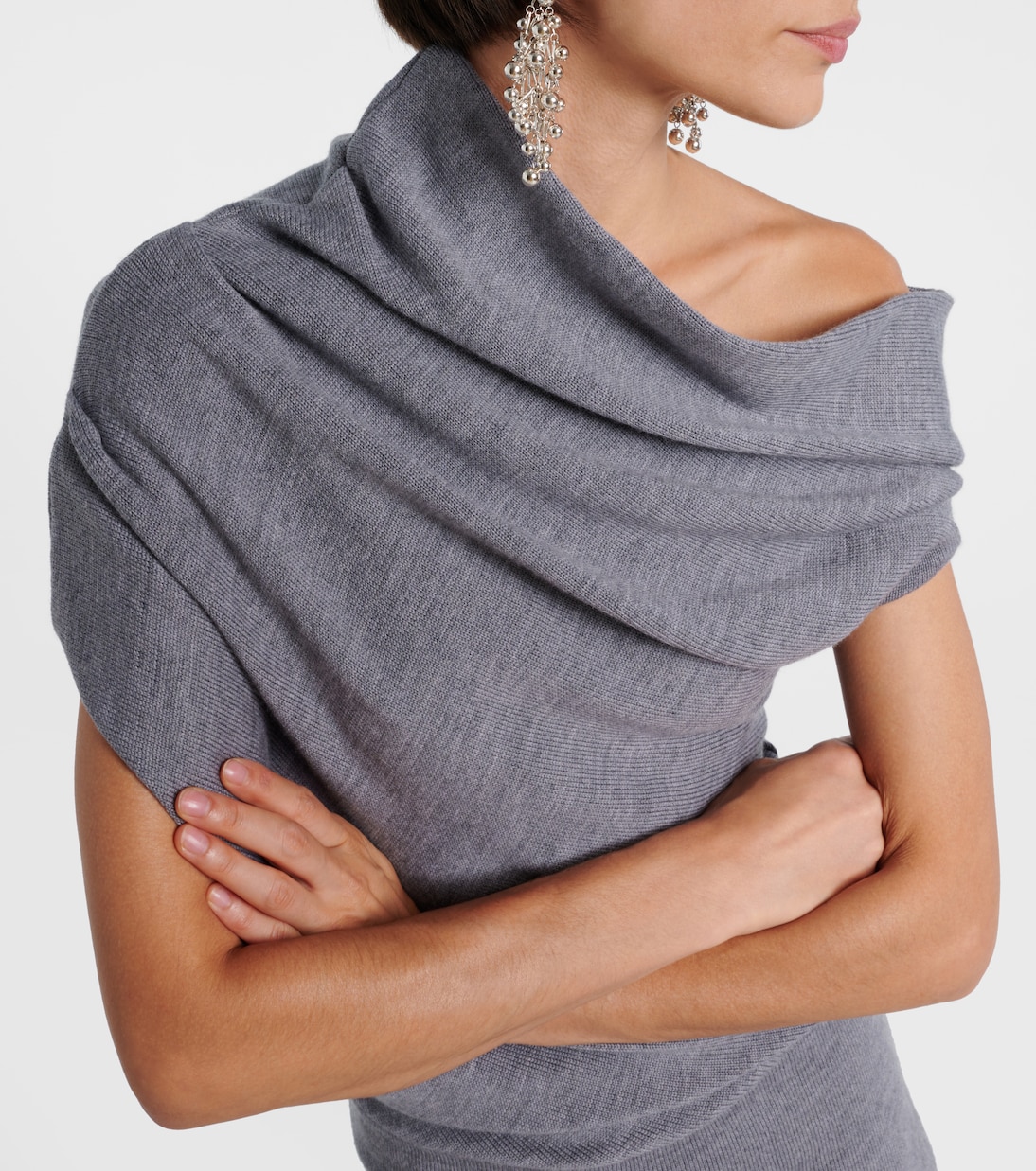 Mabel one-shoulder wool minidress | Staud