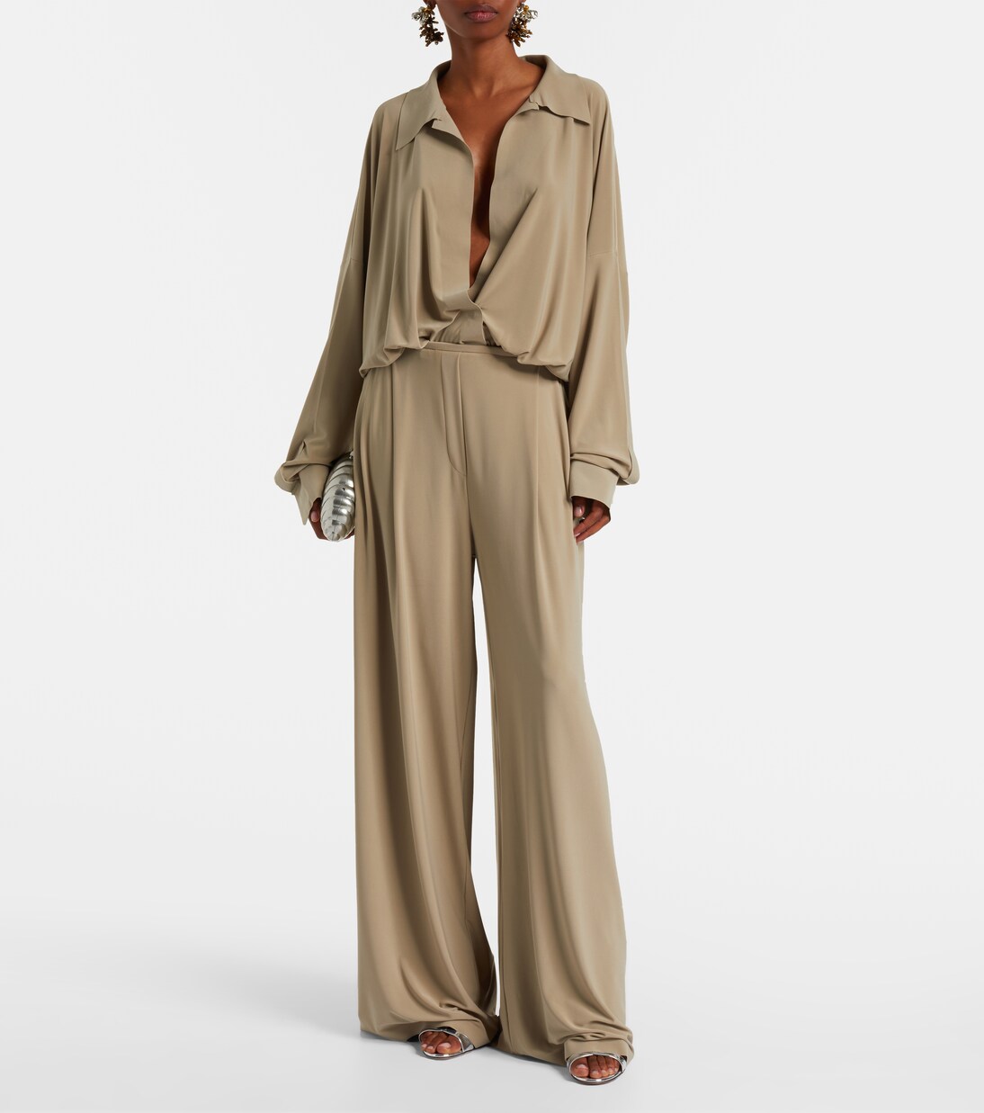 Mens pleated wide-leg pants | Norma Kamali