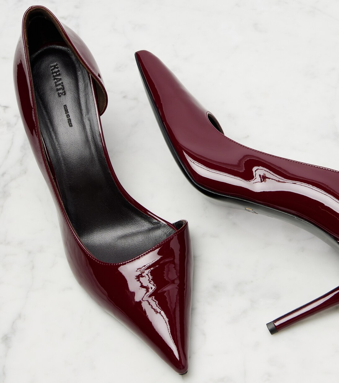 Escarpins Jett 85 en cuir verni | Khaite