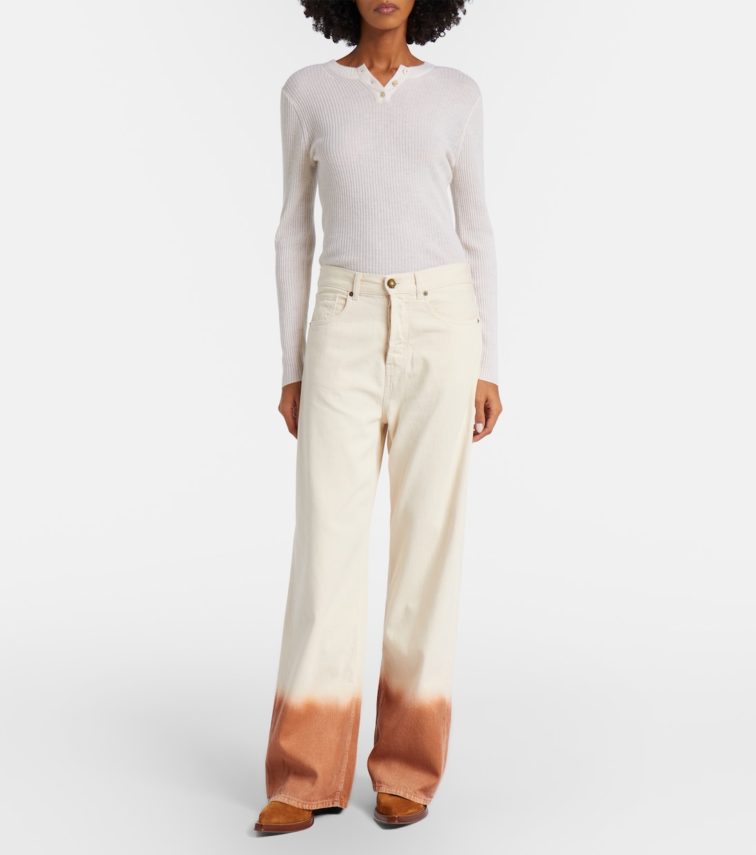 Wide-Leg Jeans Shades Of Eden | Alanui