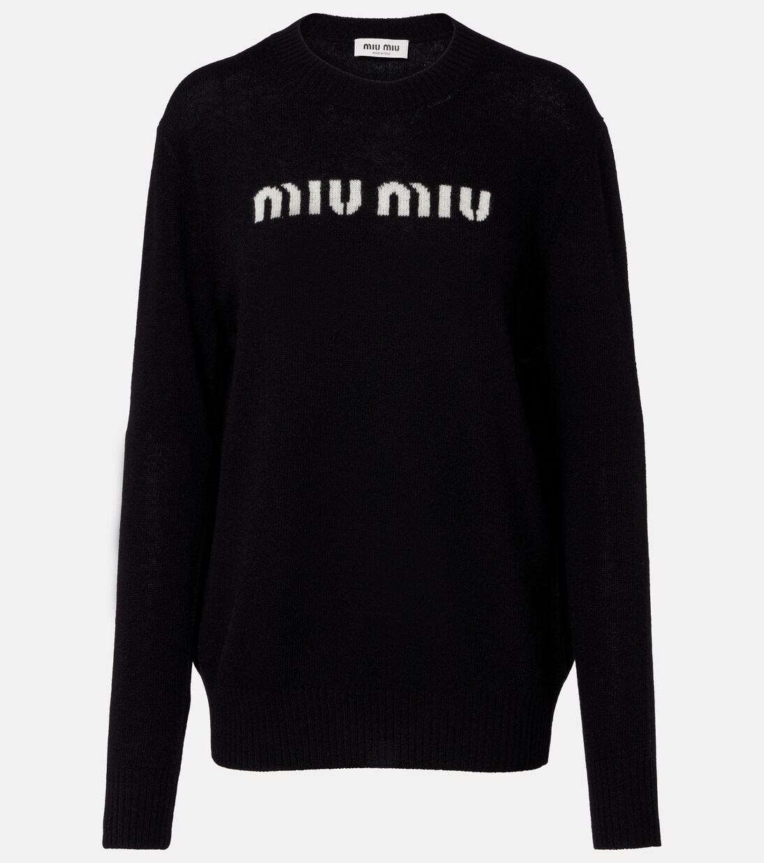 Logo wool and cashmere sweater | Miu Miu
