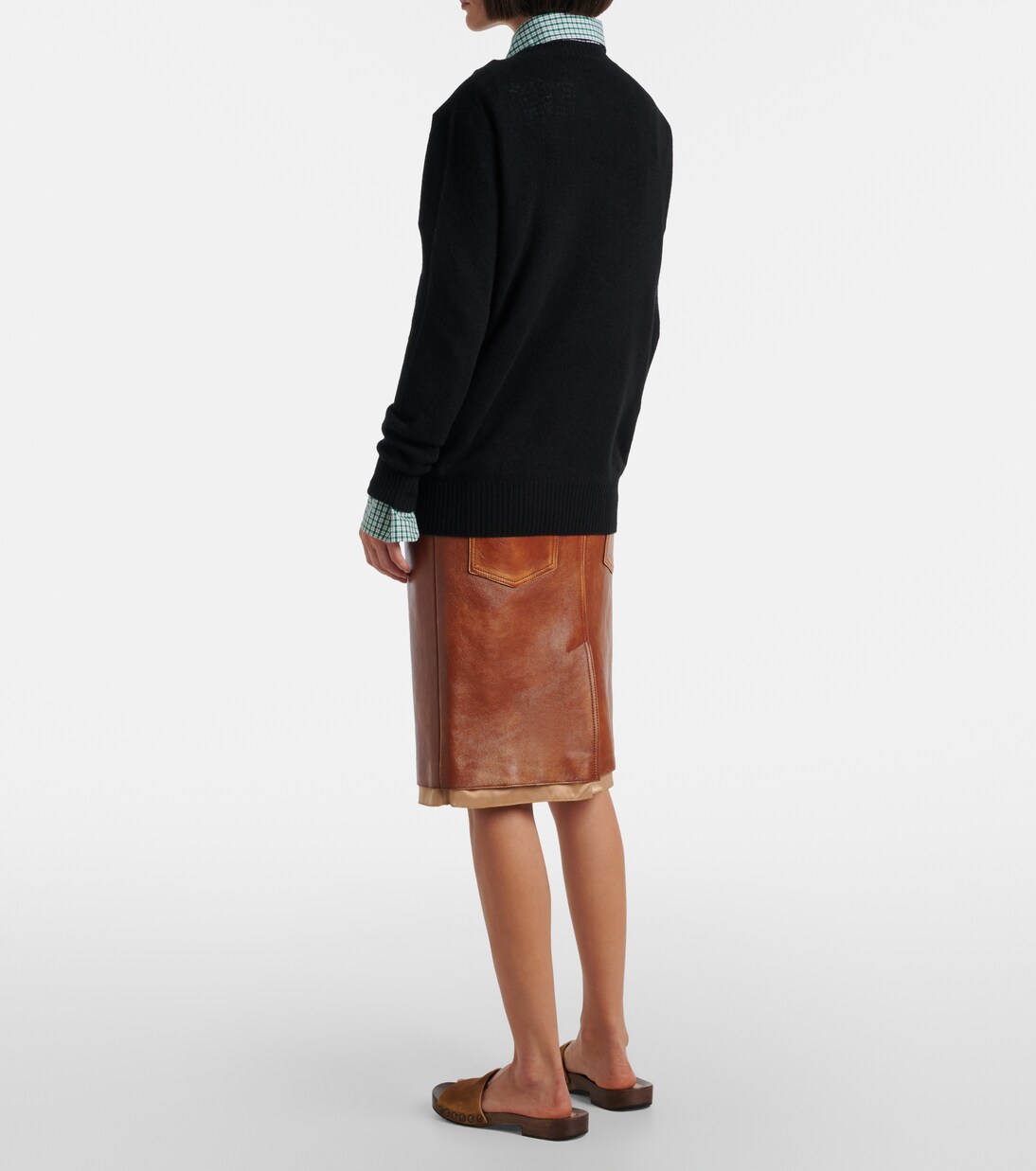 Logo wool and cashmere sweater | Miu Miu