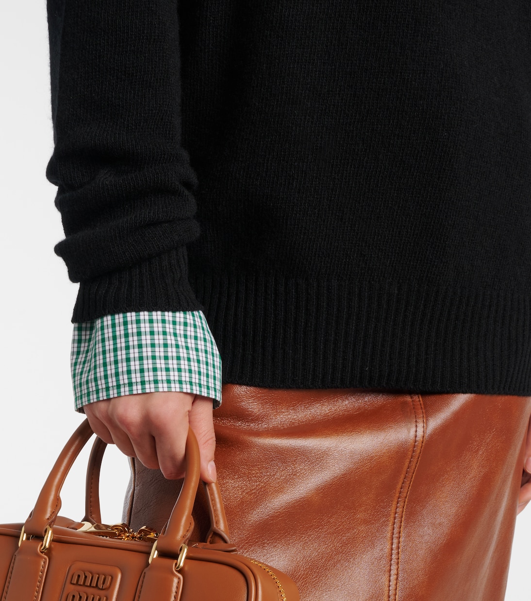 Logo wool and cashmere sweater | Miu Miu