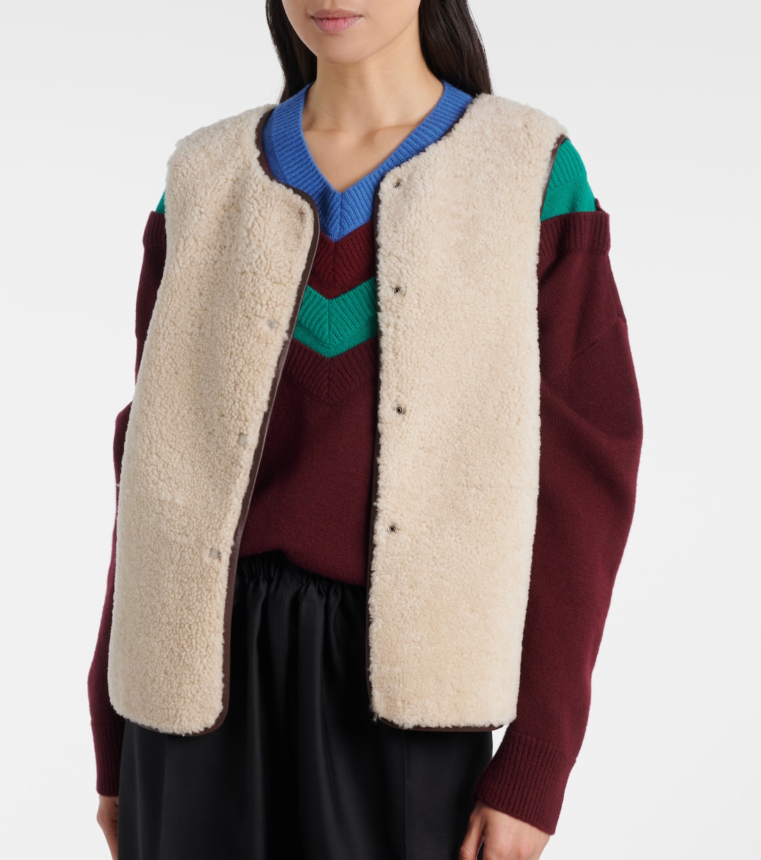 Jacke aus einem Baumwollgemisch mit Shearling | Loewe