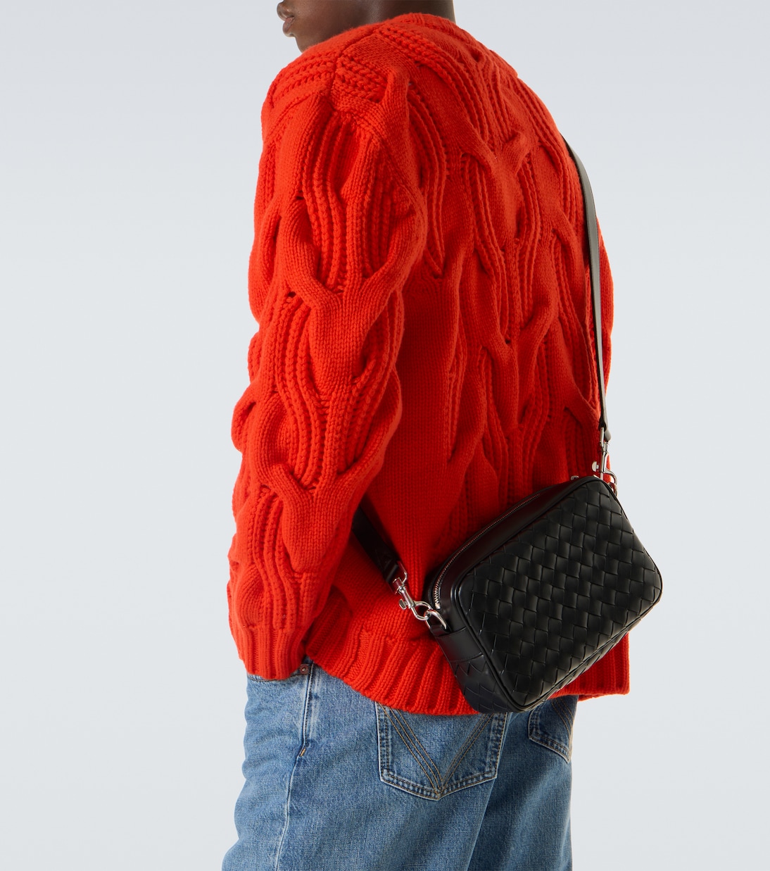 Intrecciato Small leather crossbody bag | Bottega Veneta