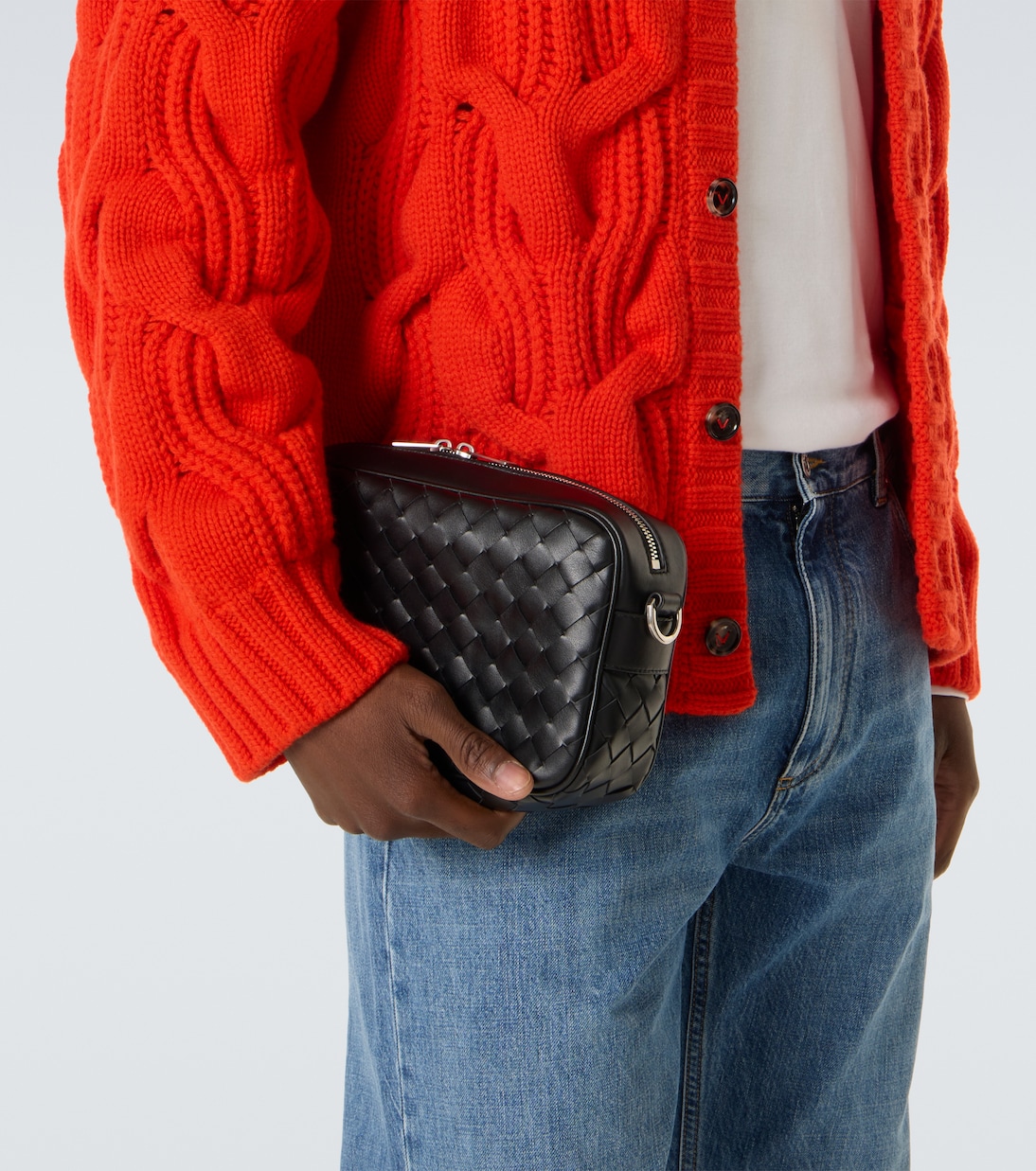 Intrecciato Small leather crossbody bag | Bottega Veneta