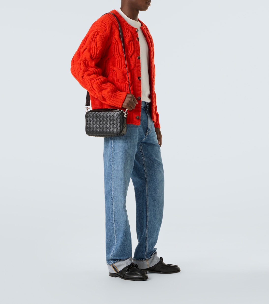 Intrecciato Small leather crossbody bag | Bottega Veneta